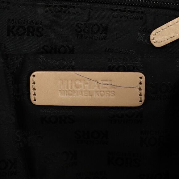 Michael Kors Bag Womens Black Pebbled Leather Tote Handbag Charm Double Handle - Picture 13 of 14